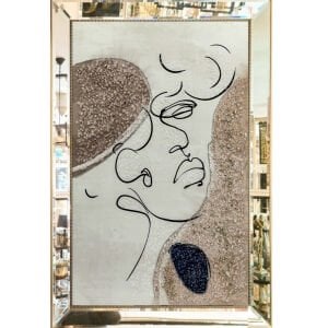 Aynalı Epoksi Soyut Tablo 84x123cm