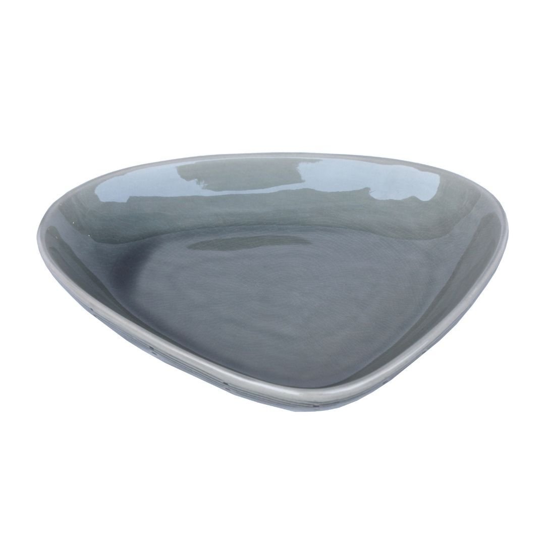 Seramik Küçük Yeşil Tabak 24x29cm