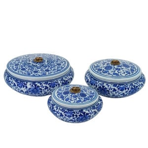 3lü Set Çini Kutu 10x25cm