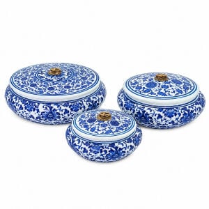3lü Set Çini Kutu 10x25cm