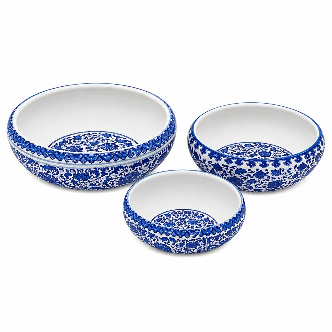 3lü Set Çini Kase 10x30cm