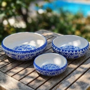3lü Set Çini Kase 10x30cm
