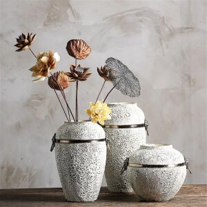 3lü Set Seramik Vazo 20x36cm