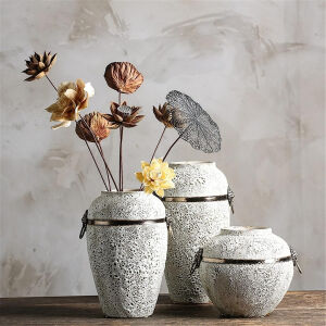 3lü Set Seramik Vazo 20x36cm