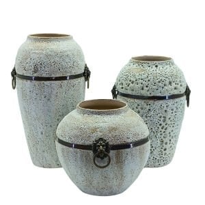 3lü Set Seramik Vazo 20x36cm