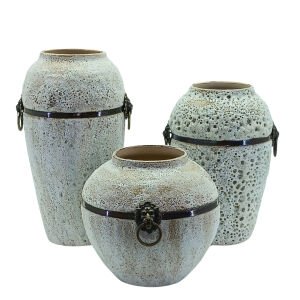 3lü Set Seramik Vazo 20x36cm