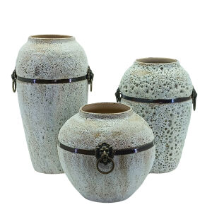 3lü Set Seramik Vazo 20x36cm