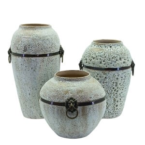 3lü Set Seramik Vazo 20x36cm