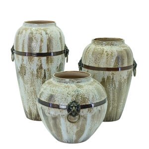 3lü Set Seramik Vazo 20x36cm