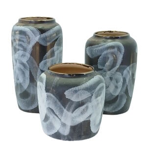 3lü Set Seramik Vazo 18x34cm