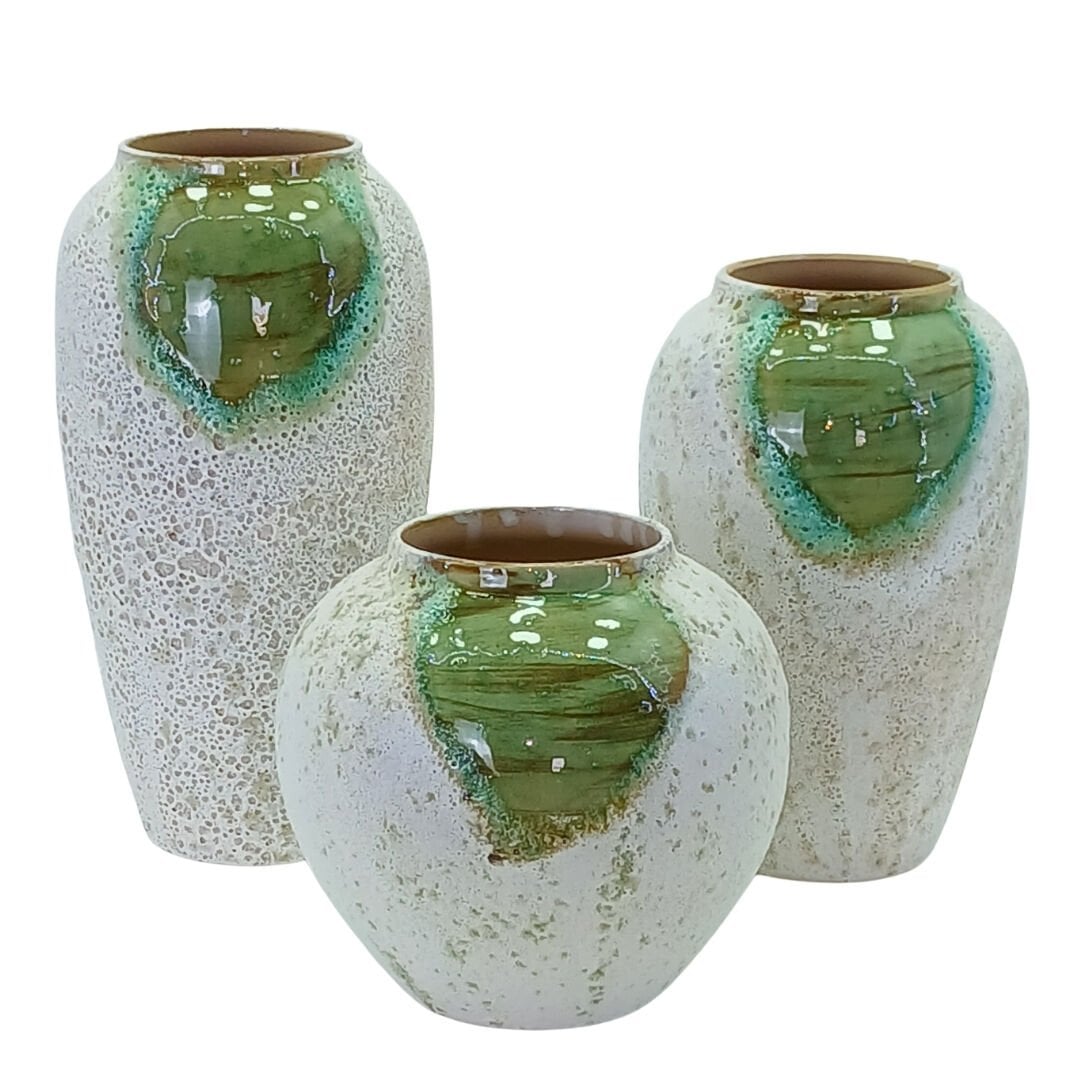 3lü Set Seramik Vazo 18x36cm