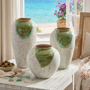 3lü Set Seramik Vazo 18x36cm