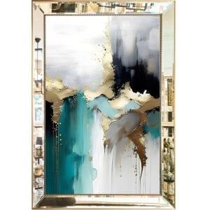 Aynalı Epoksi Soyut Tablo 84x123cm