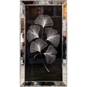 Işıltılı Mantar Gümüş Tablo 74x134cm