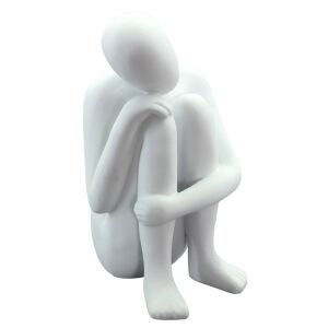 Düşünen Adam Büyük 18x38cm Beyaz