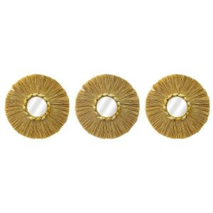 3lü Set Hasır Ayna 3x39cm Ø