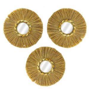 3lü Set Hasır Ayna 3x39cm Ø