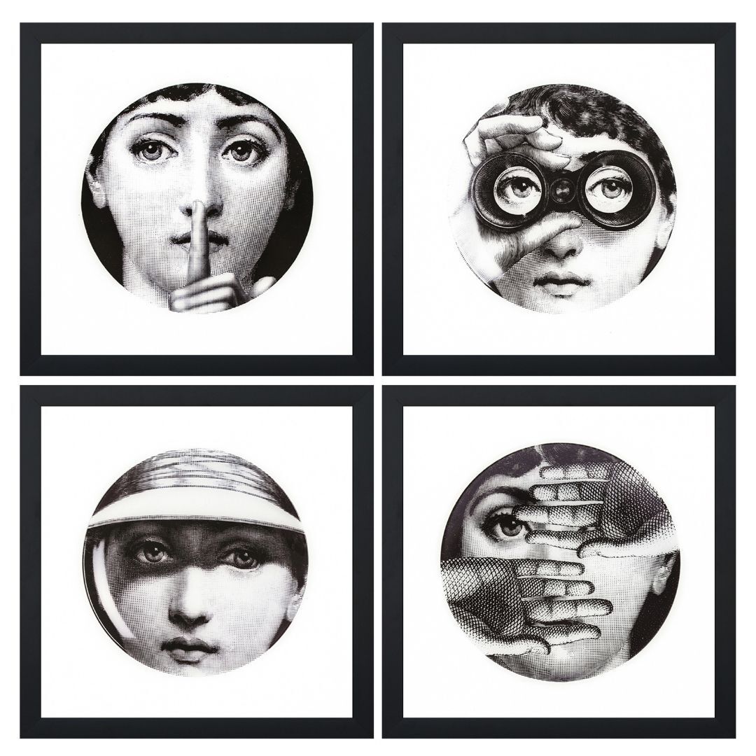 UV 4lü Set Fornasetti Tablo 96x96cm