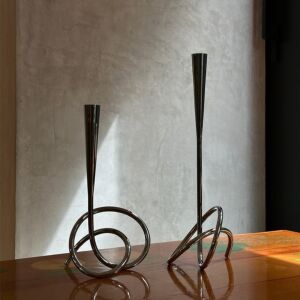 2li Set Metal Şamdan 20x42cm