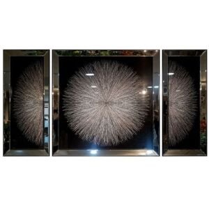 3 lü Set Güneş Gümüş Tablo 114x210cm