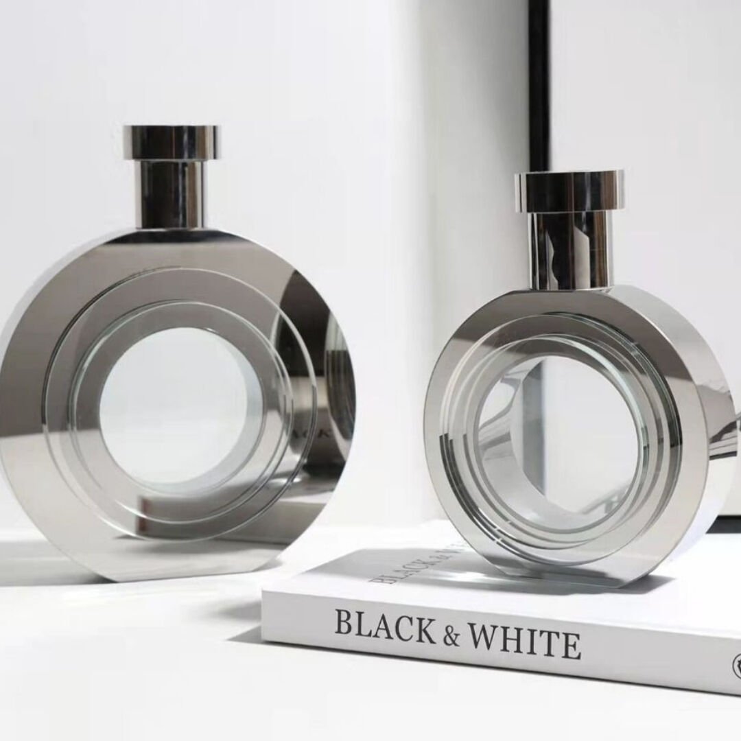 2li Set Cam Şişe Vazo 18x23cm