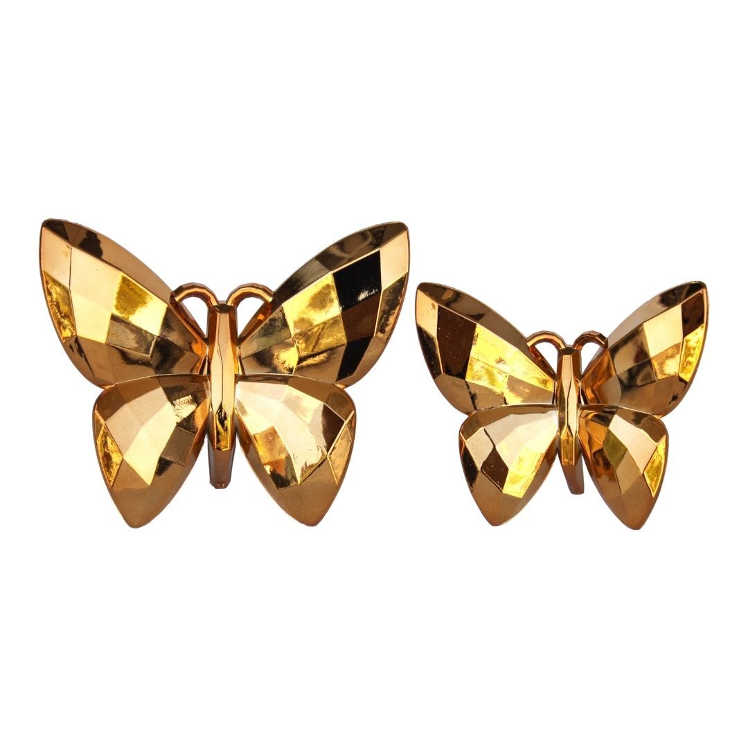 2li Set Kelebek Altın 11x14cm