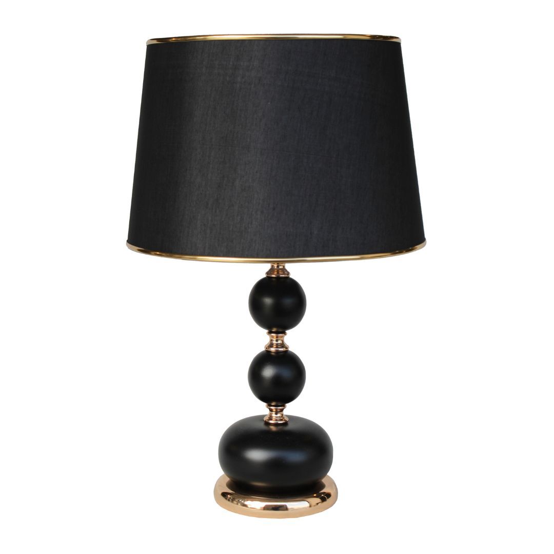 Toplu Metal Abajur Siyah 30x48cm