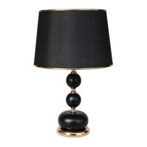 Toplu Metal Abajur Siyah 30x48cm