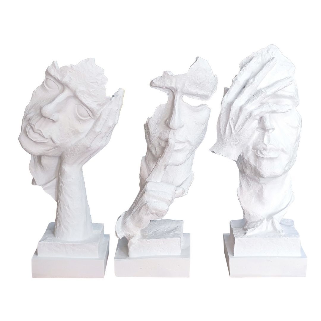 3lü Set GDB Biblo 15x33cm Beyaz