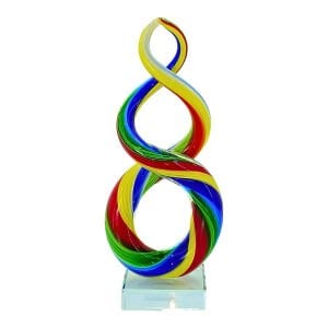 Renkli Cam Obje 12x28cm