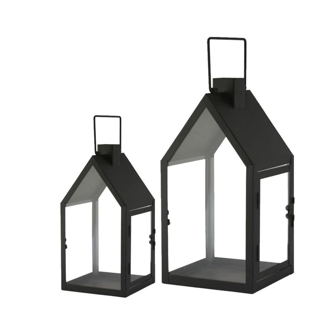 2li Set Metal Ev Fener 17x38cm