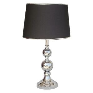 Toplu Metal Abajur Gümüş 30x53cm