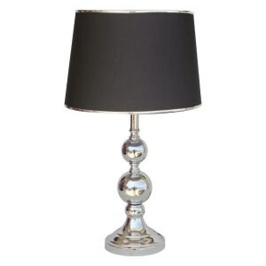 Toplu Metal Abajur Gümüş 30x53cm