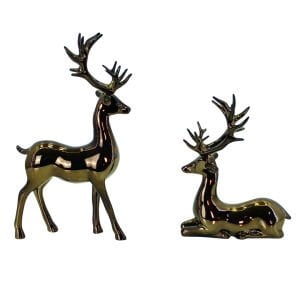 2li Set Geyik Obje 16x29cm