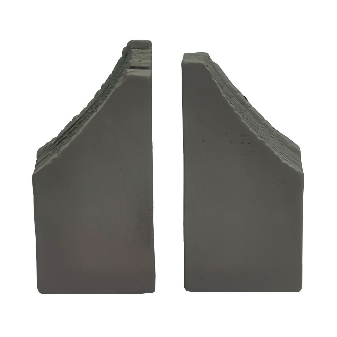 2li Set Taş Kitap Tutucu 18x18cm Vizon