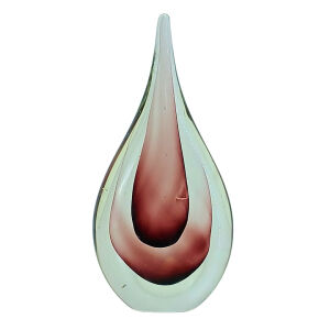 Cam Damla Obje 13x28cm
