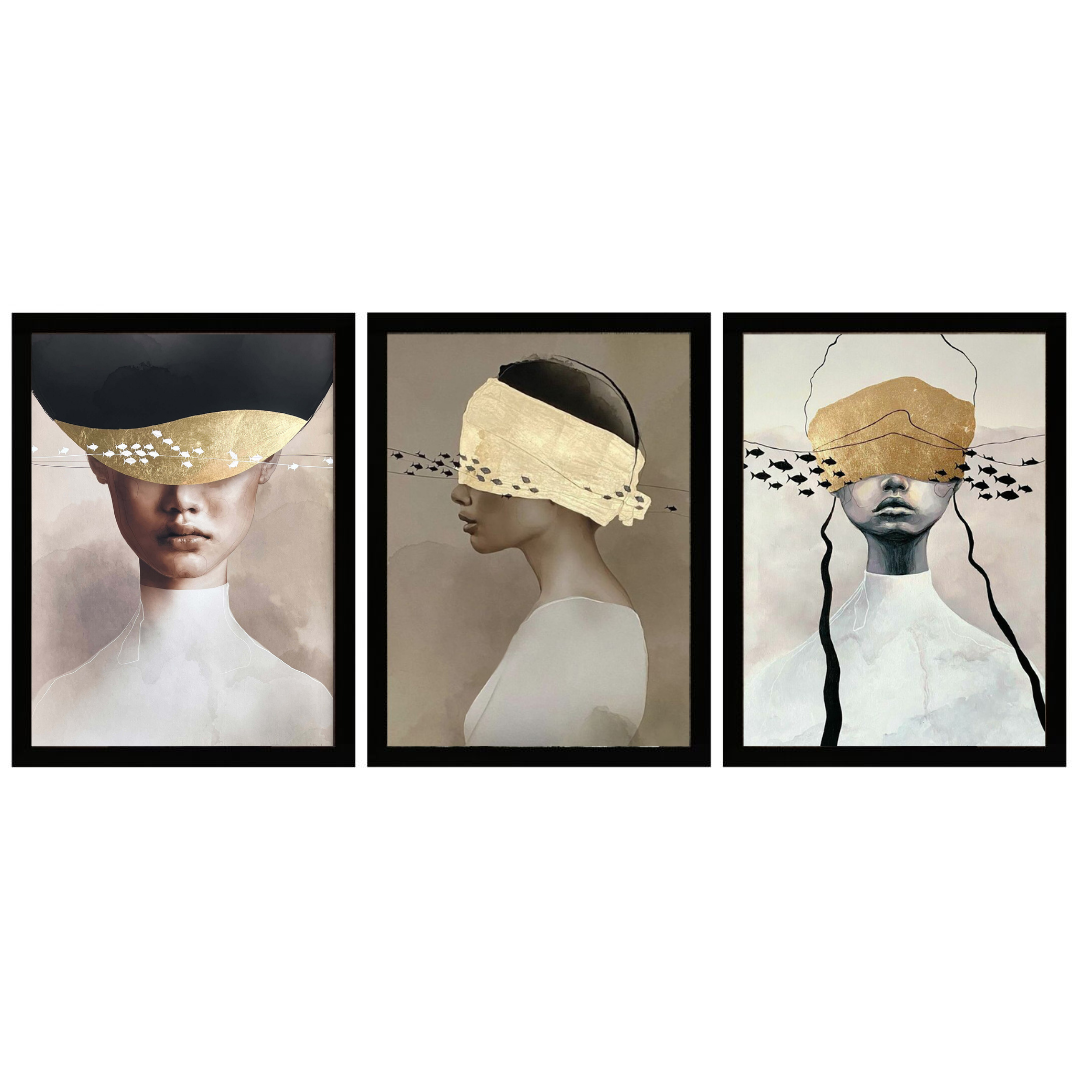 3lü Set UV Kadınlar Tablo 80x180cm