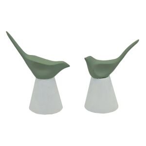 2li Set Kuş Biblo 15x16cm Yeşil