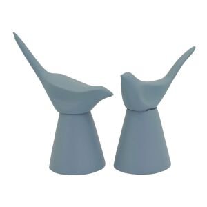 2li Set Kuş Biblo 15x16cm Gri