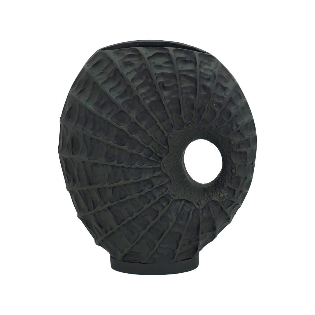 Tutacaklı Mercan Vazo 25x28cm Siyah