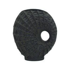 Tutacaklı Mercan Vazo 25x28cm Siyah