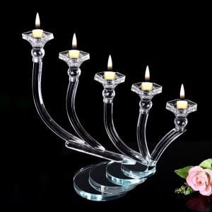 Luna Cam Şamdan 29x33cm