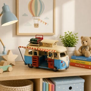 Retro Metal Karavan 12x20cm