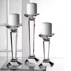 3lü Set Cam Şamdan 10x34cm