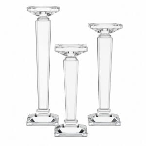 3lü Set Kristal Şamdan 10x34cm