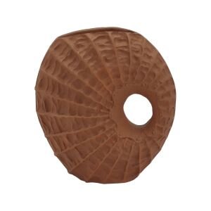 Tutacaklı Mercan Vazo 25x28cm Kiremit