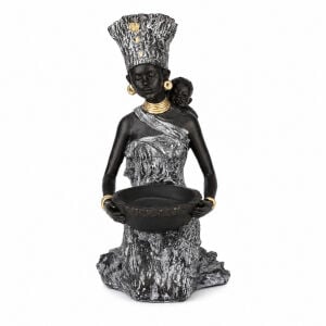 Afrikalı Siyah Kadın Biblo 13x26cm