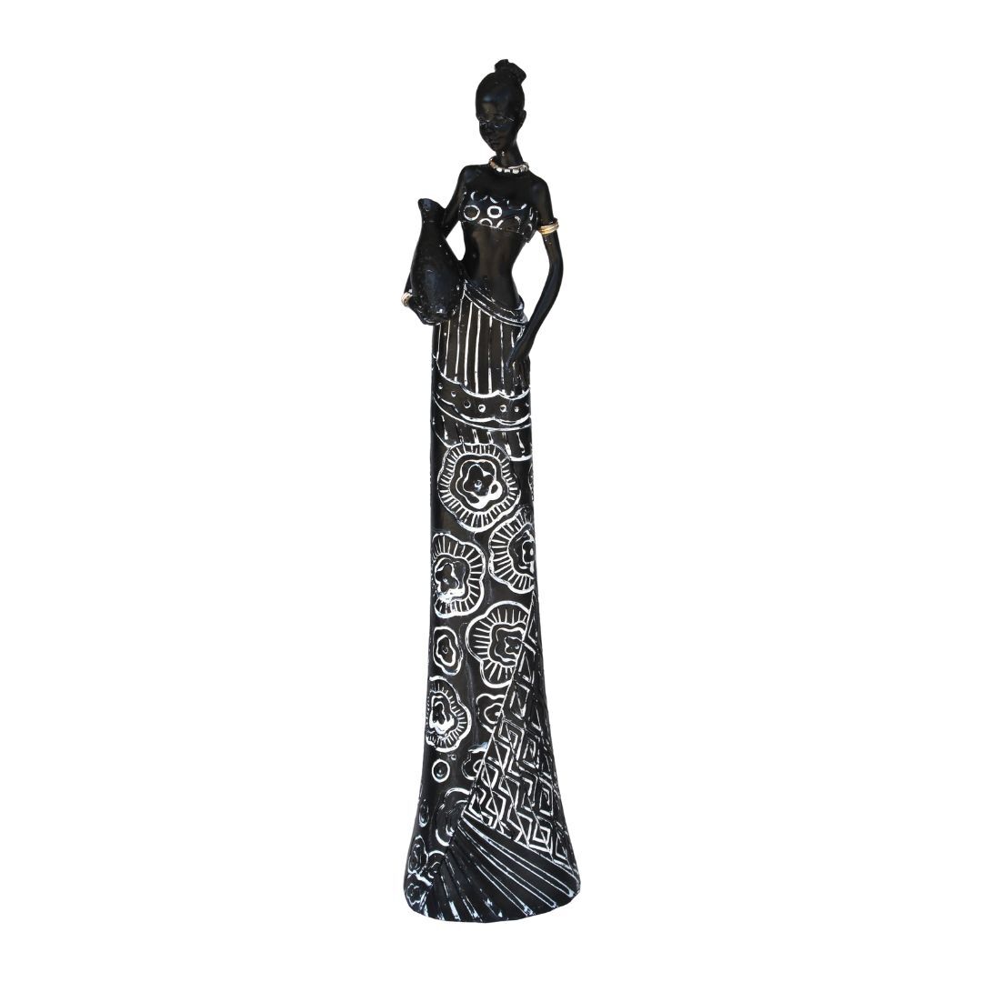 Afrikalı Siyah Kadın Biblo 11x50cm