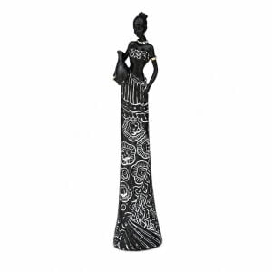 Afrikalı Siyah Kadın Biblo 11x50cm