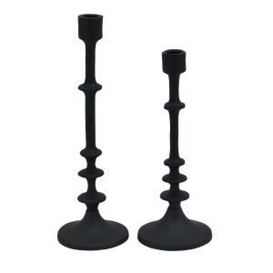 2li Set Şamdan 10x31cm Siyah